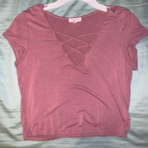 A’gaci cropped v-neck